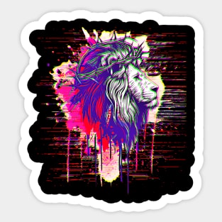 Lion Head Artwork Sticker